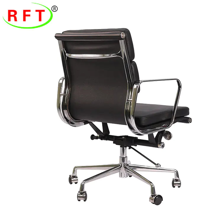 Ergonomic Soft Upholstered Office Chair with Aluminum Frame