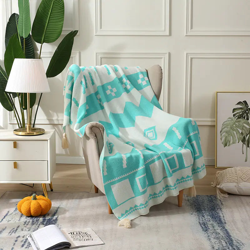Nordic Style Luxury Knitted Throw Blanket for Office