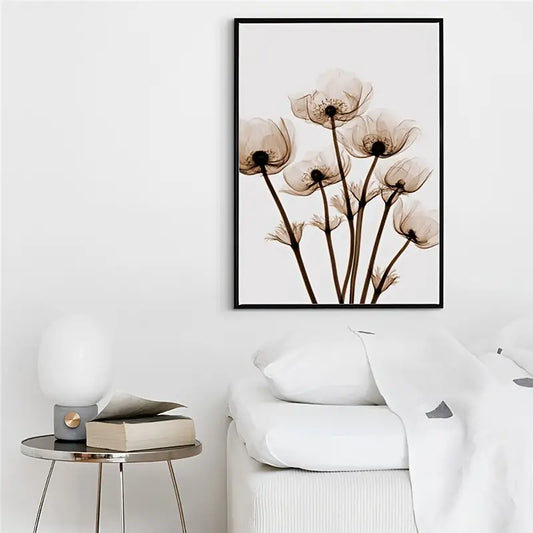 Simple Flower Canvas Poster for Home and Office Decor