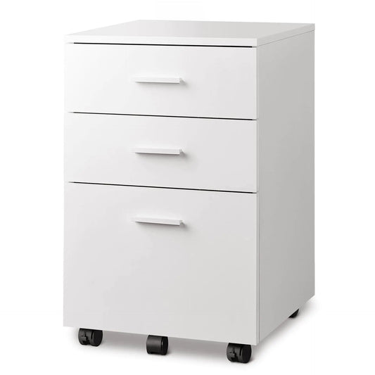 Mobile Office Storage Cabinet with Drawers and Wheels
