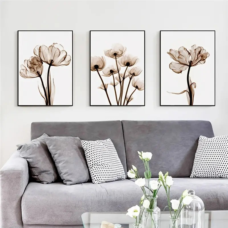 Simple Flower Canvas Poster for Home and Office Decor