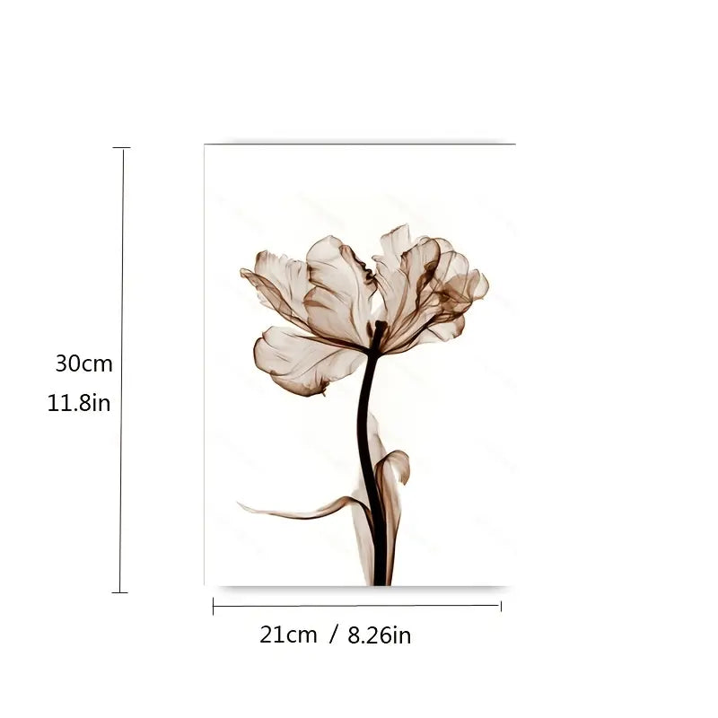 Simple Flower Canvas Poster for Home and Office Decor