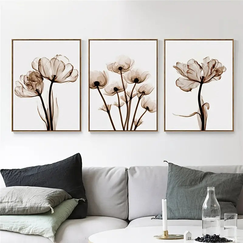 Simple Flower Canvas Poster for Home and Office Decor
