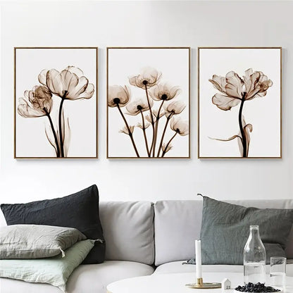 Simple Flower Canvas Poster for Home and Office Decor