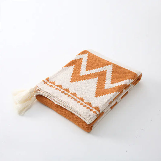 Nordic Style Luxury Knitted Throw Blanket for Office