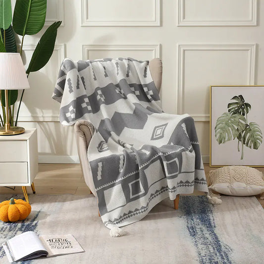 Nordic Style Luxury Knitted Throw Blanket for Office